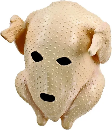 Miniatura 2 de HENGYUTOYMASK Máscara realista de látex de cabeza completa, disfraz de pavo para Halloween, fiesta de Acción de Gracias