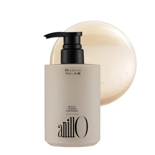 Champú Vegano Nutritivo para el Cuero Cabelludo con Té Negro, Ácido Hialurónico y Aminoácidos para Fortalecer la Barrera del Cuero Cabelludo, Aroma