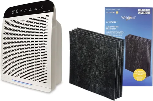 Whirlpool WPPRO 2000 - Juego de filtros de carbón activado auténtico, purificador de aire HEPA que reduce el olor para mascotas, elimina el humo,