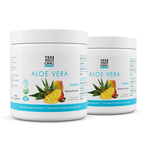 Miniatura 15 de Yes You Can! Mezcla de bebida en polvo de aloe vera, refuerzo de hidratación infundido con extracto de aloe vera orgánico puro, deliciosos sabores