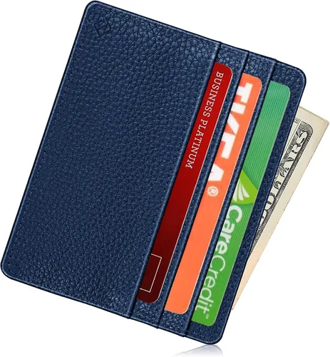 Miniatura 9 de Fintie Billetera delgada y minimalista para bolsillo frontal, con bloqueo RFID, tarjetero y ventana de identificación, para hombre o mujer