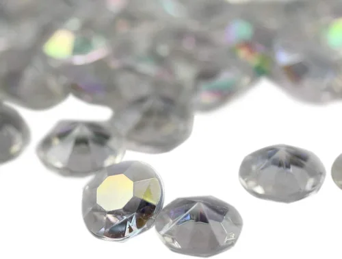 Miniatura 8 de Allstarco 200 piezas de 0.472 in de cristal acrílico diamante confeti AB revestimiento para mesa dispersión decoración boda jarrón rellenos Clear Ab