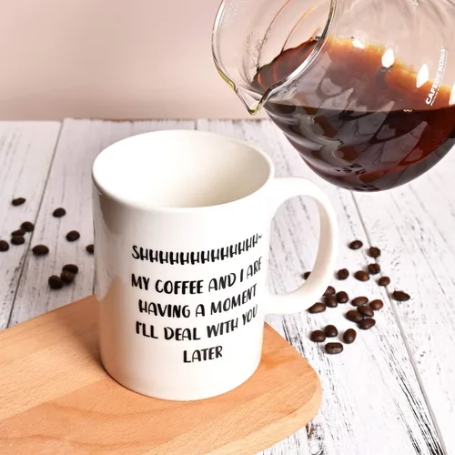 Miniatura 5 de Bosmarlin Taza grande y divertida de regalo para los amantes del café, taza de gran humor para trabajadores de oficina, 17.5 onzas, apta