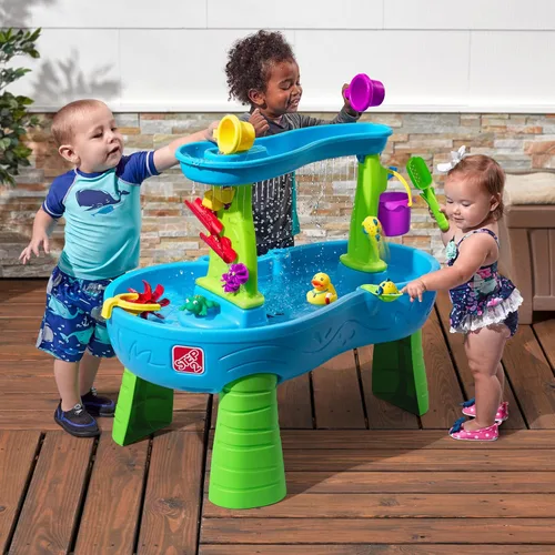 Miniatura 11 de Step2 Parque infantil con estanque de baño Splash Pond, juego sensorial de agua y arena para niños, juguetes de verano al aire libre, 13 piezas