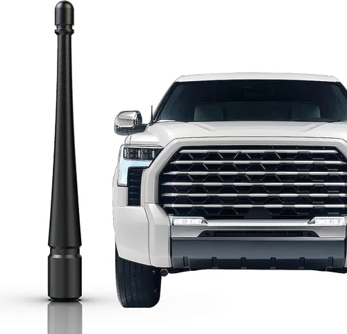 Miniatura 12 de Antena corta de aluminio para accesorios GMC Sierra 1500 2007-2026 - Reemplazo de antena de camión a prueba de lavado de autos - 4 pulgadas