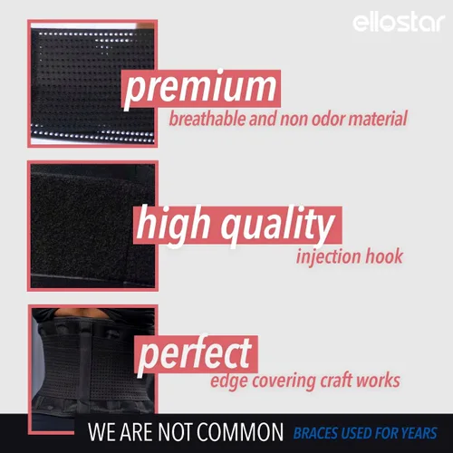 Miniatura 6 de ellostar Entrenador de cintura para mujer: banda de sudor para grasa del vientre, control de abdomen, soporte de espalda, faja moldeadora de Negro