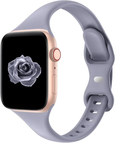 Miniatura 26 de Acrbiutu - Correas compatibles con Apple Watch de 38, 40, 41, 42, 44, 45, 46 y 49 mm, delgada, de silicona, para iWatch serie Ultra, 10, 9, 8, 7, 6
