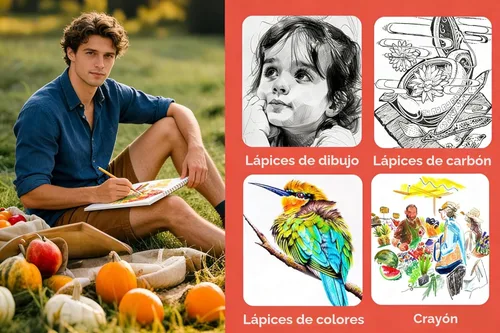 Miniatura 9 de Soucolor Cuaderno de bocetos de 9 x 12 pulgadas, 100 hojas de arte encuadernado en espiral, sin ácidos, libro de dibujo para niños, actividades