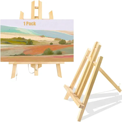 Caballetes de madera de 11.8 pulgadas, soporte de exhibición de mesa pequeño, trípode, caballete de fiesta de pintura, caballetes de mesa para niños