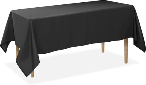 Miniatura 12 de Lann's Linens - Mantel rectangular de tela de poliéster de primera calidad para bodas, banquetes y restaurantes Blanco