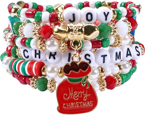 Miniatura 32 de Ardorchid Pulseras de Halloween para Mujeres Calabaza Fantasma Esqueleto Murciélago Calavera con Cuentas Apilables Elásticas Rugby Acción de Gracias