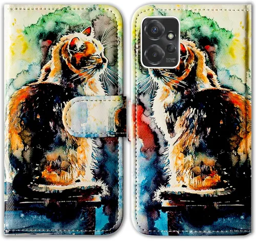 Miniatura 34 de Bcov Funda para Moto G Power 5G, diseño de pájaro negro y verde con tapa para teléfono con ranura para tarjetas, soporte para Motorola Moto G Power