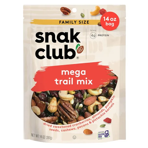 Snak Club Mega Trail Mix, tamaño familiar, 14 onzas