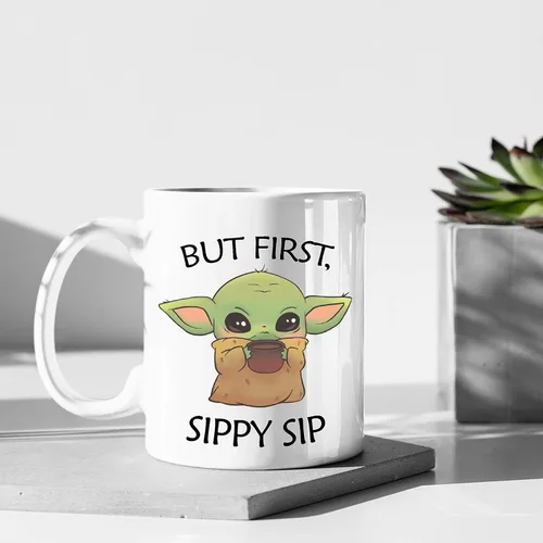 Miniatura 3 de Taza de café Baby Yoda – Taza de café de la serie Mando TV Taza de café de cerámica blanca de 11 oz Jedi, la fuerza, regalos de sable de luz