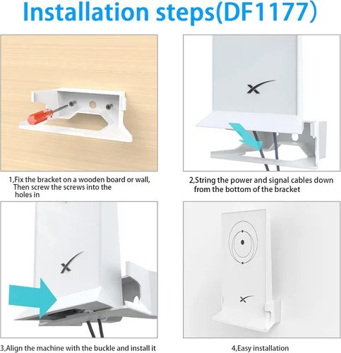 Miniatura 4 de HOLACA - Soporte de montaje en pared para enrutador de malla StarLink V2, accesorios WiFi para enrutador de malla StarLink V2 con fácil instalación