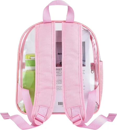 Miniatura 10 de Mochila Transparente Oraben para Eventos de Estadio Mochila Transparente para Estadio 12x6x12, Rosa, Pequeño