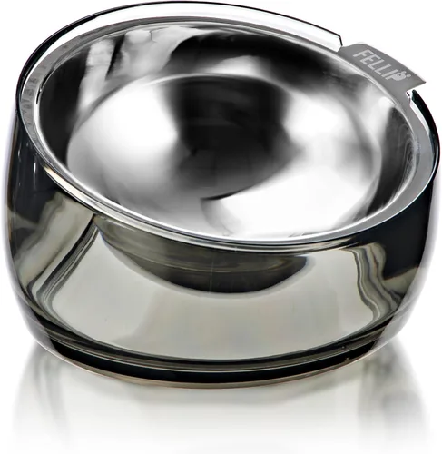 Miniatura 13 de Felli Oblik Cuencos Elevados para Comida de Gatos de Acero Inoxidable 304, Plato Plano Desmontable para Fatiga de Bigotes y Fácil Limpieza en Clásico