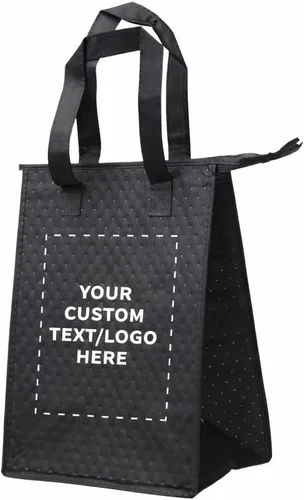 DISCOUNT PROMOS Juego de 10/50/100 bolsas de almuerzo con aislamiento con cremallera, paquete personalizado a granel perfectas para el trabajo,