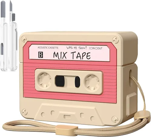 Miniatura 14 de Estuche para AirPods Pro 2, KOREDA Divertido Diseño de Cinta de Casete para AirPods Pro 2ª Generación/1ª Generación (2023/2022/2019), Linda Funda