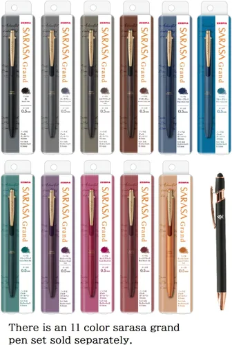 Miniatura 4 de Sarasa Zebra Gel Bolígrafo Grand 0.020 in 11 Color retráctil Pen Recarga Set RJF5 Con Lápiz Original Bolígrafo Táctil