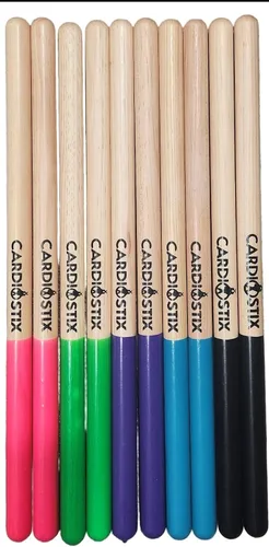 CardioStix Baquetas cardiovasculares de madera de nogal americano de alta calidad de 8 onzas (1 par que elijas) | Para batería, fitness, clase Negro