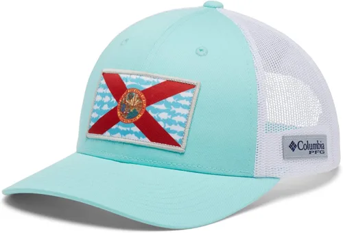 Miniatura 312 de Columbia - Gorra de malla con bandera con árboles unisex para adultos, corona alta