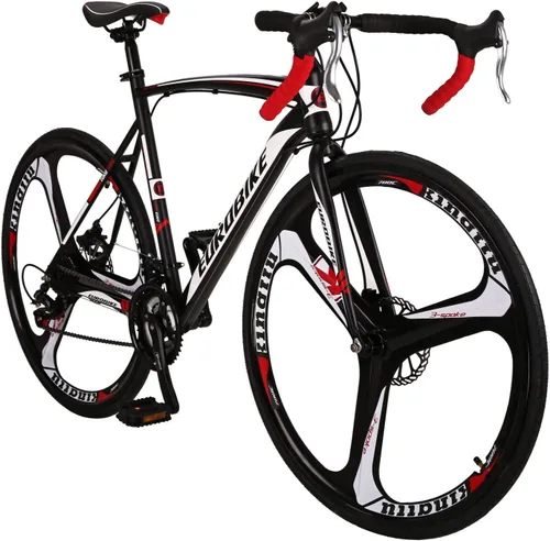 EUROBIKE OBK Bicicleta de carretera para hombres 21.3 in marco 21 velocidad 700C ruedas para hombre bicicleta de viaje