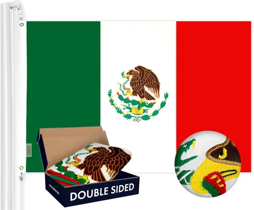 Miniatura 10 de G128 Bandera de Bolivia 3 x 5 pies, serie doble ToughWeave poliéster 210D bordado de doble cara, bandera de país, diseño bordado