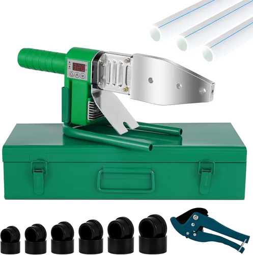 Miniatura 8 de Soldador plástico del tubo de agua con 0.79/0.98/1.26 '' muere, herramienta de soldadura plástica del tubo de 110V para el PE, PPR, calentador
