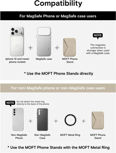 Miniatura 8 de MOFT Soporte magnético para cartera compatible con iPhone serie 17/16/15/14/13/12, ajuste de ángulo y soporte de teléfono compatible con MOVAS