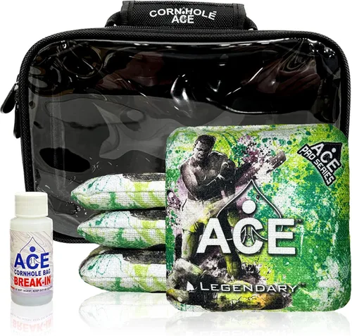 Miniatura 31 de Legendario Bolsos Cornhole ACE Pro + Kits PRO De doble lado, resbaladizos y pegajosos para todo clima Bolsa de descanso opcional y estuche