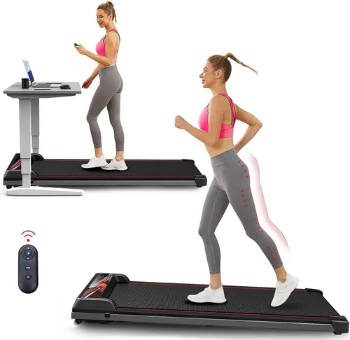Cinta de correr 3 en 1, almohadilla portátil para caminar debajo del escritorio con inclinación para el hogar/oficina, control remoto, pantalla LED