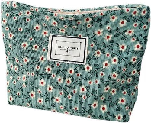Miniatura 10 de SxoSyo Bolsas de cosméticos para mujer, bolsa de maquillaje grande, bolsa de viaje con cremallera, organizador de brochas de maquillaje para regalos
