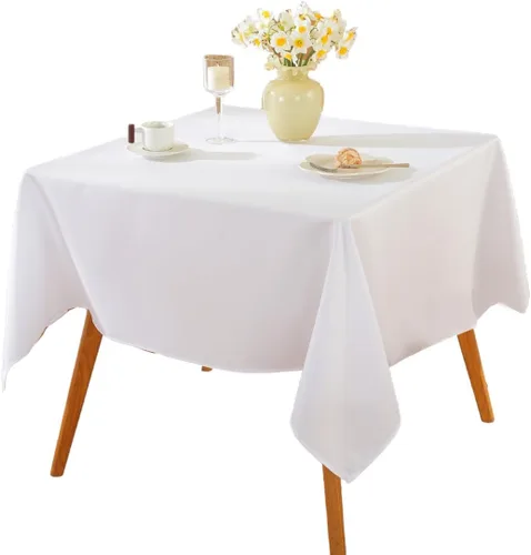 Miniatura 46 de Paquete de 2 Manteles Redondos de 120 Pulgadas de Carbón, Mantel de Poliéster Lavable para Uso en el Hogar, Fiestas, Bodas o Restaurantes.