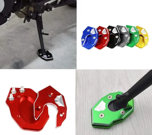 Miniatura 2 de Motocicleta Kickstand Extender Pie Lateral Soporte de Extensión Pad Placa de Soporte Para Kawasaki Z650 Z900 Z1000 Z1000SX ER-6N ZX6R ZX10R