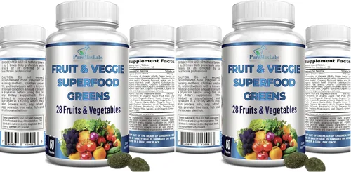 Miniatura 7 de Verdes superalimentos de frutas y verduras - 28 frutas y verduras con alfalfa, hierba de cebada, espirulina, raíz de remolacha, cereza ácida