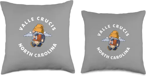 Miniatura 3 de Valle Crucis NC Mountains Vacation Souvenirs Valle Crucis North Carolina Hiking Gnomo NC - Almohada de vacaciones, 18 x 18 pulgadas, multicolor