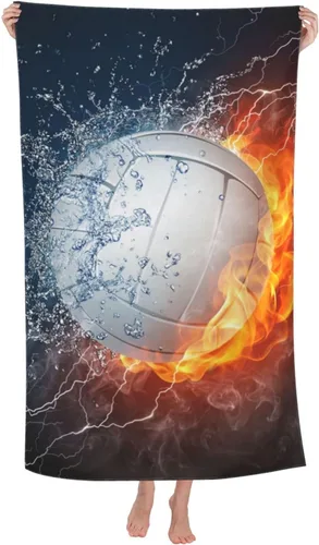 Miniatura 14 de VOOHDDY Toalla de playa deportiva con pelota de fútbol americano, grande, suave, absorbente, de secado rápido, toallas de baño de gran