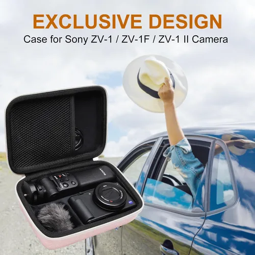 Miniatura 8 de L LTGEM Funda para cámara compatible con Sony ZV-1F / ZV-1 / ZV-1 II Vlog cámara digital, trípode, micrófono y kit de accesorios para vlogger