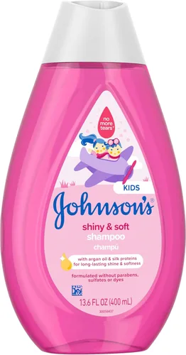 Miniatura 8 de Johnson's Champú brillante y suave para niños con aceite de argán y proteínas de seda, lavado diario para el cabello de los niños que limpia