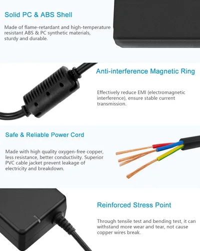 Miniatura 5 de ALITOVE Fuente de alimentación de 12 voltios 8A 96W Adaptador de CA 100-240V 50-60Hz a DC 12V Adaptador de fuente de alimentación 8Amp 6A 5A