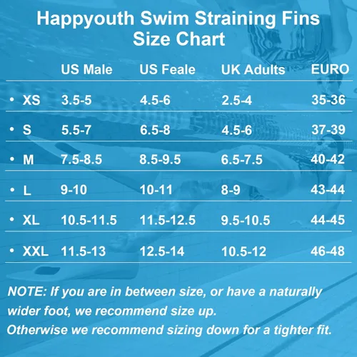 Miniatura 7 de Aletas de natación, aletas de entrenamiento de natación Happyouth, aletas cortas de silicona con bolsa de malla para natación de vueltas, niños