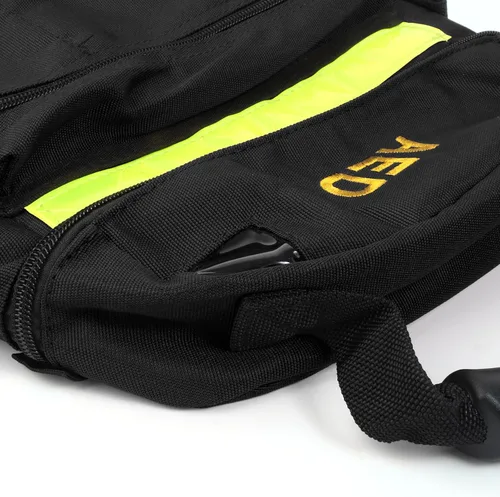 Miniatura 6 de Bolsa de primeros auxilios AED Medical 1st Aid Vacía Rescate Desfibrilador Bolsas de primeros auxilios para protección sanitaria crítica de Negro
