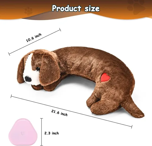 Miniatura 7 de Moropaky Juguete de latido para cachorros, animal de peluche con latido para cachorros, juguete de felpa con latido para cachorros, juguete