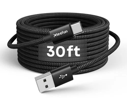 Miniatura 10 de CLEEFUN Cable largo USB C de 20 pies, cable de carga USB a USB-C, cable de carga tipo C de 20 pies para iPhone 16 serie 15, serie Samsung Galaxy