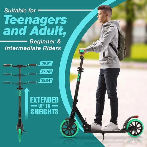 Miniatura 3 de SereneLife Patinete de dos ruedas para adolescentes, patinete de deslizamiento suave para adultos con altura ajustable para mayores de 8 años