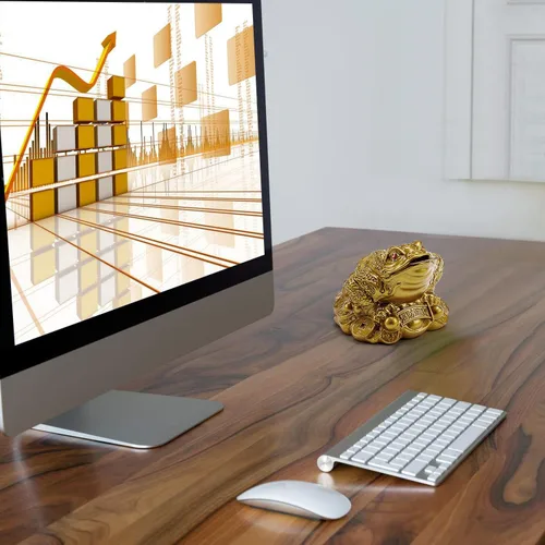 Miniatura 3 de Wschic Rana de Dinero Feng Shui, Decoración de Sapo de Dinero de la Suerte, Ideal para Atraer Riqueza