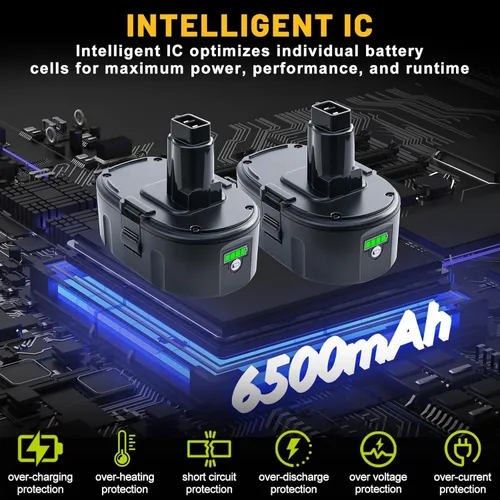 Miniatura 5 de Paquete de 2 baterías de repuesto de 6.5Ah para Dewalt 18V XRP batería de litio compatible con herramientas eléctricas inalámbricas de 18 voltios