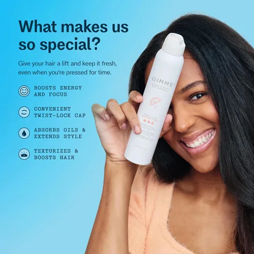 Miniatura 3 de GIMME Beauty Dry Shampoo - Para todo tipo de cabello, incluido el rubio, con biotina, aloe vera y queratina, sin sulfatos ni parabenos