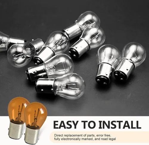 Miniatura 5 de 10 piezas de bombilla 1157, bombilla doble de luz de freno trasera alta y baja, bombillas P21/5W S25 2057 2357 7528 BAY15D, luces de estacionamiento